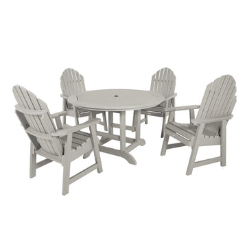 Hamilton 5pc 48in Round Dining Set - Dining Height Dining Highwood USA Harbor Gray