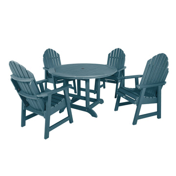 Hamilton 5pc 48in Round Dining Set - Dining Height Dining Highwood USA Nantucket Blue