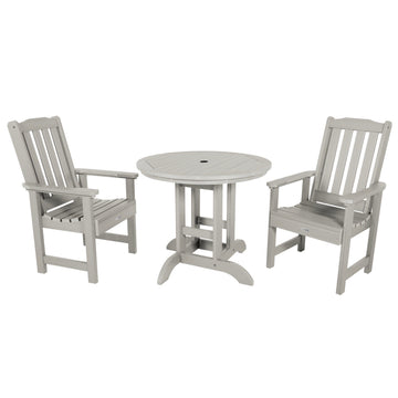 Lehigh 3pc 36in Round Dining Set - Dining Height Dining Highwood USA Harbor Gray