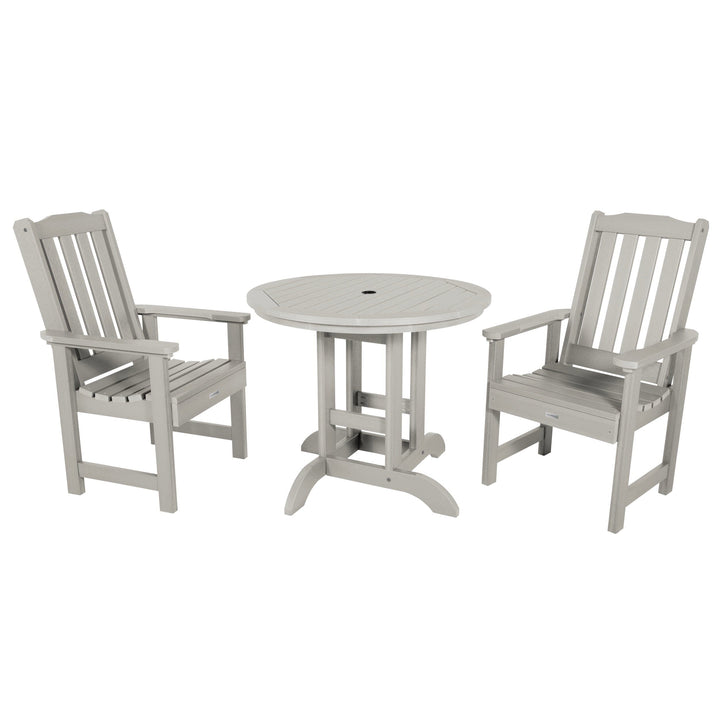 Lehigh 3pc 36in Round Dining Set - Dining Height Dining Highwood USA Harbor Gray