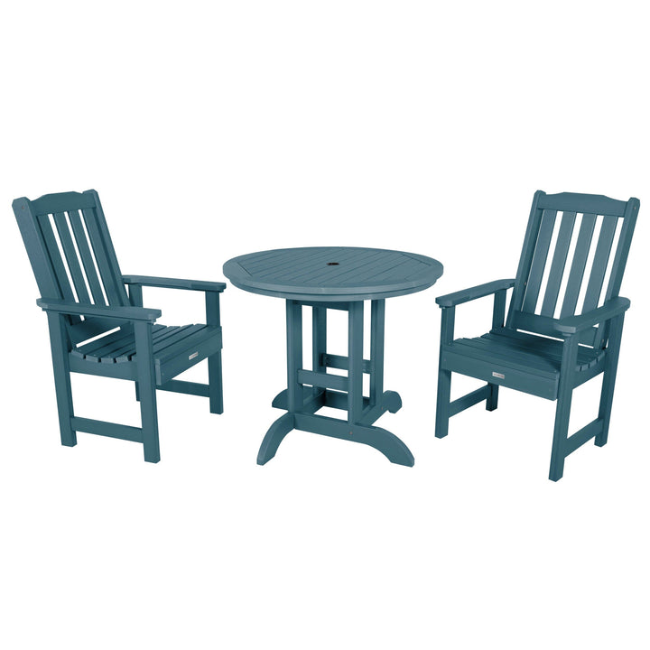 Lehigh 3pc 36in Round Dining Set - Dining Height Dining Highwood USA Nantucket Blue