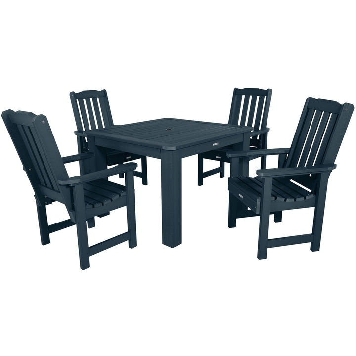 Lehigh 5pc Square Dining Set 42in x 42in - Dining Height Dining Highwood USA Federal Blue