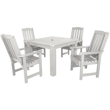 Lehigh 5pc Square Dining Set 42in x 42in - Dining Height Dining Highwood USA White