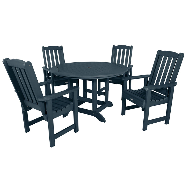 Lehigh 5pc 48in Round Dining Set - Dining Height Dining Highwood USA Federal Blue