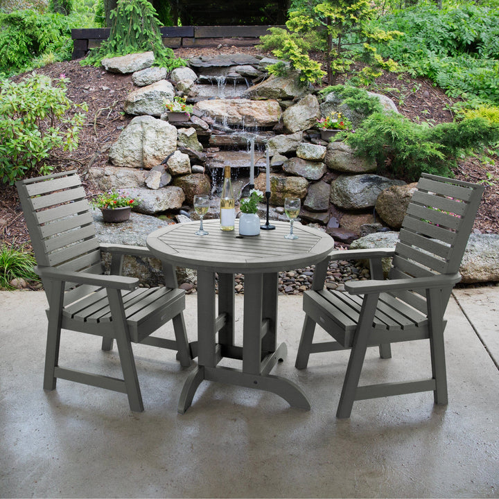 Weatherly 3pc 36in Round Dining Set - Dining Height Dining Highwood USA