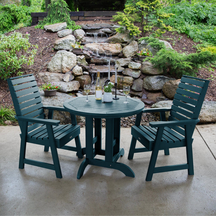 Weatherly 3pc 36in Round Dining Set - Dining Height Dining Highwood USA