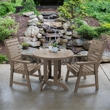 Weatherly 3pc 36in Round Dining Set - Dining Height Dining Highwood USA
