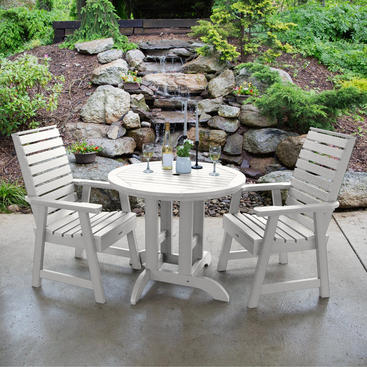 Weatherly 3pc 36in Round Dining Set - Dining Height Dining Highwood USA