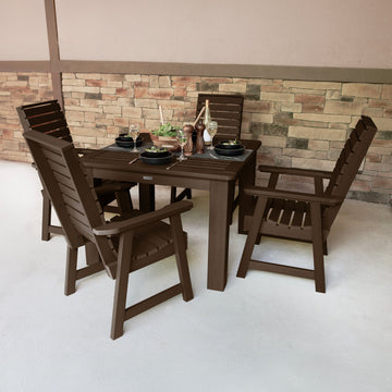 Weatherly 5pc Square Dining Set 42in x 42in - Dining Height Dining Highwood USA