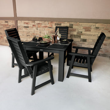 Weatherly 5pc Square Dining Set 42in x 42in - Dining Height Dining Highwood USA