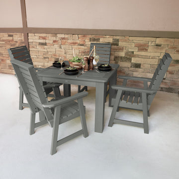 Weatherly 5pc Square Dining Set 42in x 42in - Dining Height Dining Highwood USA