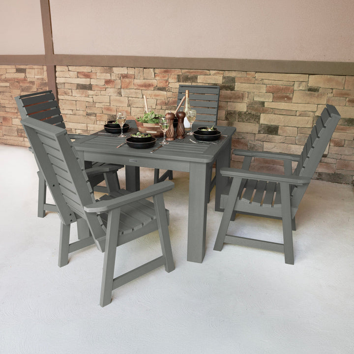 Weatherly 5pc Square Dining Set 42in x 42in - Dining Height Dining Highwood USA