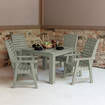 Weatherly 5pc Square Dining Set 42in x 42in - Dining Height Dining Highwood USA