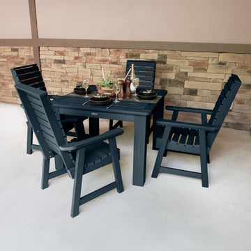 Weatherly 5pc Square Dining Set 42in x 42in - Dining Height Dining Highwood USA