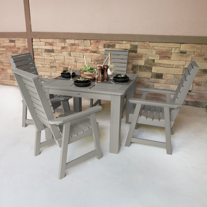 Weatherly 5pc Square Dining Set 42in x 42in - Dining Height Dining Highwood USA