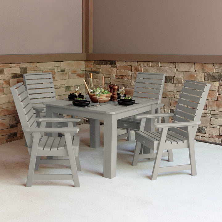 Weatherly 5pc Square Dining Set 42in x 42in - Dining Height Dining Highwood USA