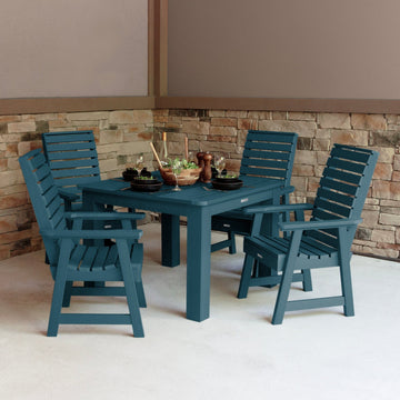 Weatherly 5pc Square Dining Set 42in x 42in - Dining Height Dining Highwood USA