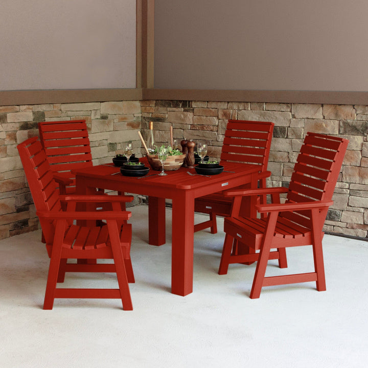 Weatherly 5pc Square Dining Set 42in x 42in - Dining Height Dining Highwood USA