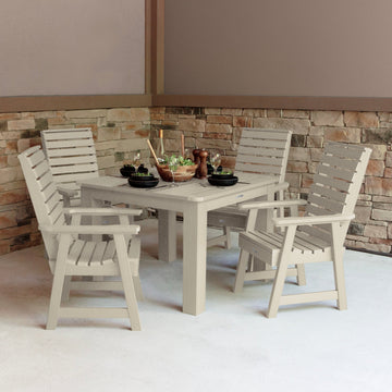 Weatherly 5pc Square Dining Set 42in x 42in - Dining Height Dining Highwood USA