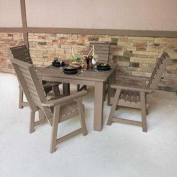 Weatherly 5pc Square Dining Set 42in x 42in - Dining Height Dining Highwood USA