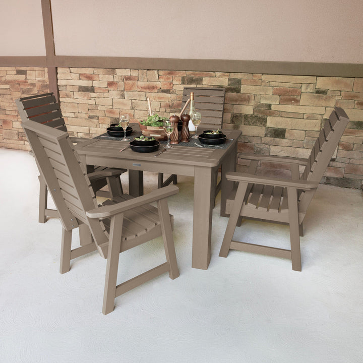 Weatherly 5pc Square Dining Set 42in x 42in - Dining Height Dining Highwood USA