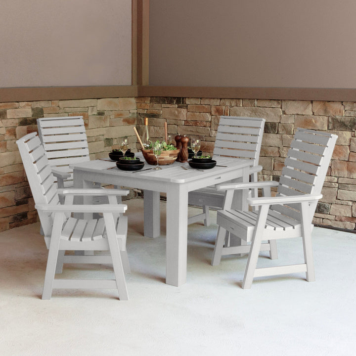 Weatherly 5pc Square Dining Set 42in x 42in - Dining Height Dining Highwood USA