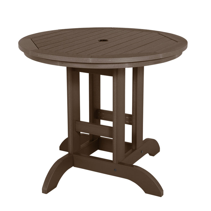 Round 36in Diameter Dining Table - Dining Height Dining Highwood USA Weathered Acorn