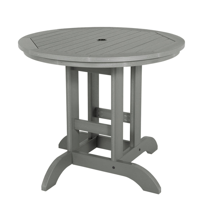Round 36in Diameter Dining Table - Dining Height Dining Highwood USA Coastal Teak