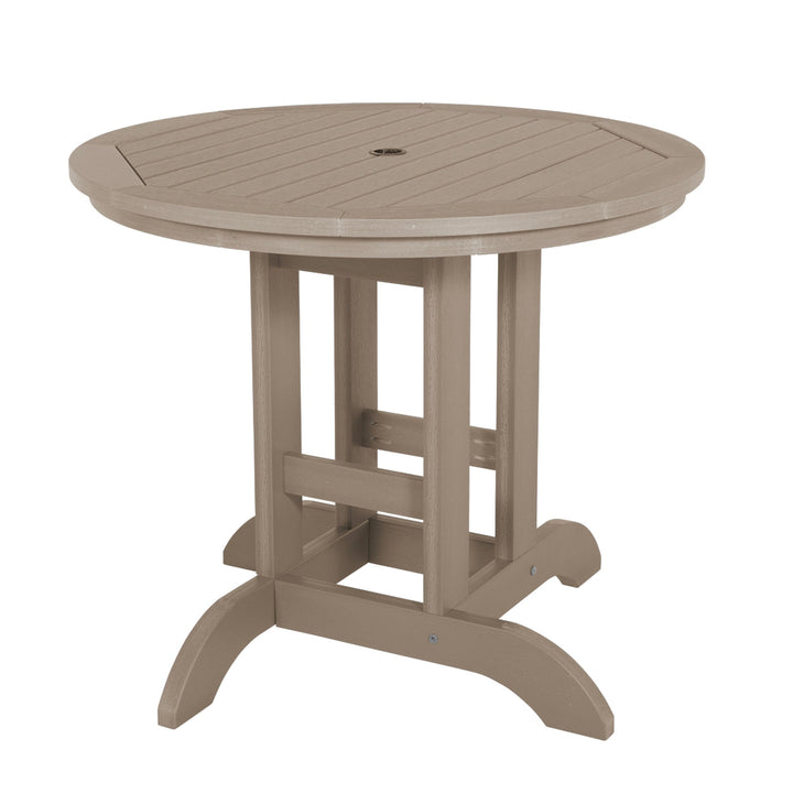 Round 36in Diameter Dining Table - Dining Height Dining Highwood USA Woodland Brown