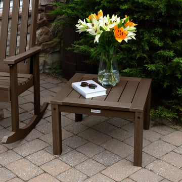 2 Lehigh Rocking Chairs with Adirondack Side Table Kitted Sets Highwood USA