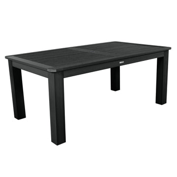 Rectangular 42in x 72in Outdoor Dining Table - Dining Height Dining Highwood USA Black