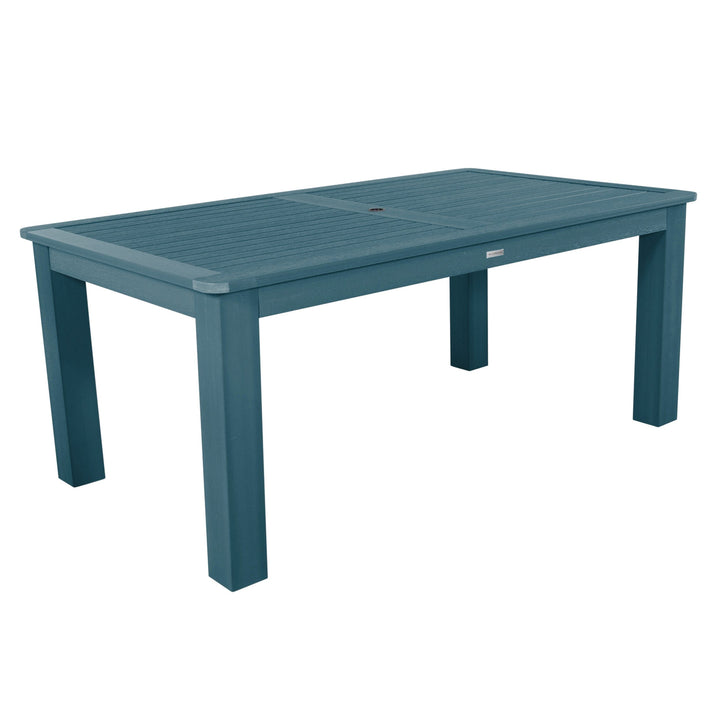 Rectangular 42in x 72in Outdoor Dining Table - Dining Height Dining Highwood USA Nantucket Blue
