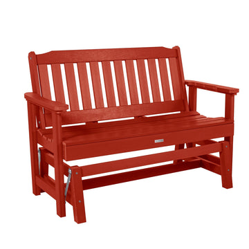 Lehigh Garden Gliding Bench 4ft Bench Highwood USA Rustic Red