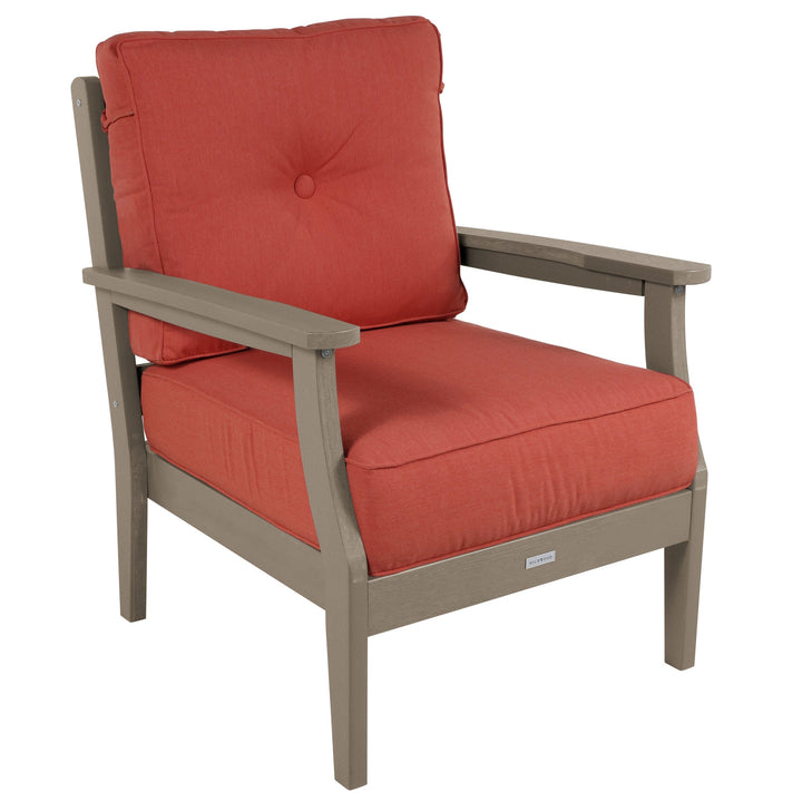 Lehigh Deep Seating Club Chair Deep Seating Highwood USA Canvas Persimmon Woodland Brown