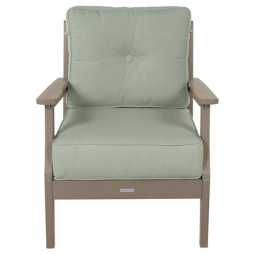 Lehigh Deep Seating Club Chair Deep Seating Highwood USA Canvas Seasalt Woodland Brown