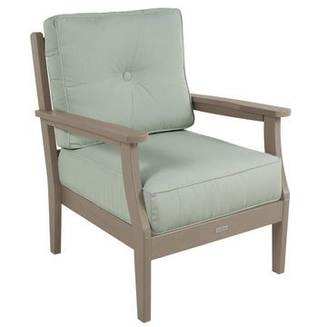Lehigh Deep Seating Club Chair Deep Seating Highwood USA Canvas Seasalt Woodland Brown