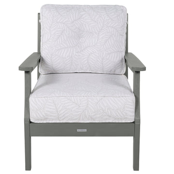 Lehigh Deep Seating Club Chair Deep Seating Highwood USA Lively Parchment Coastal Teak