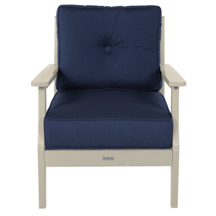 Lehigh Deep Seating Club Chair Deep Seating Highwood USA Spectrum Indigo Whitewash