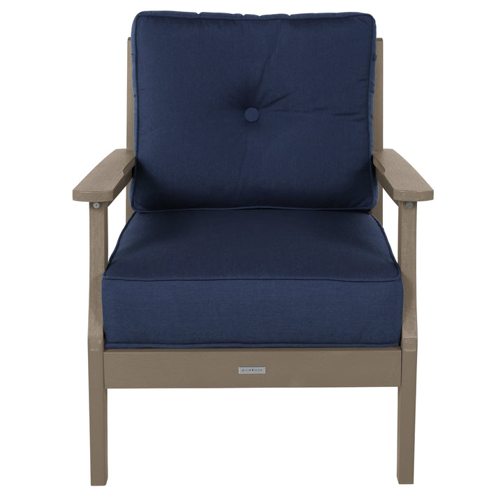 Lehigh Deep Seating Club Chair Deep Seating Highwood USA Spectrum Indigo Woodland Brown