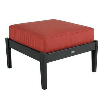 Lehigh Deep Seating Ottoman Deep Seating Highwood USA Canvas Persimmon Black