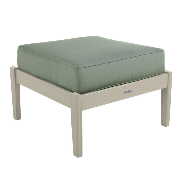 Lehigh Deep Seating Ottoman Deep Seating Highwood USA Canvas Seasalt Whitewash