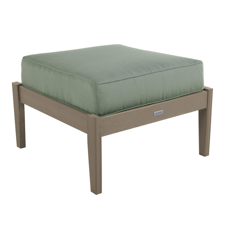 Lehigh Deep Seating Ottoman Deep Seating Highwood USA Canvas Seasalt Woodland Brown