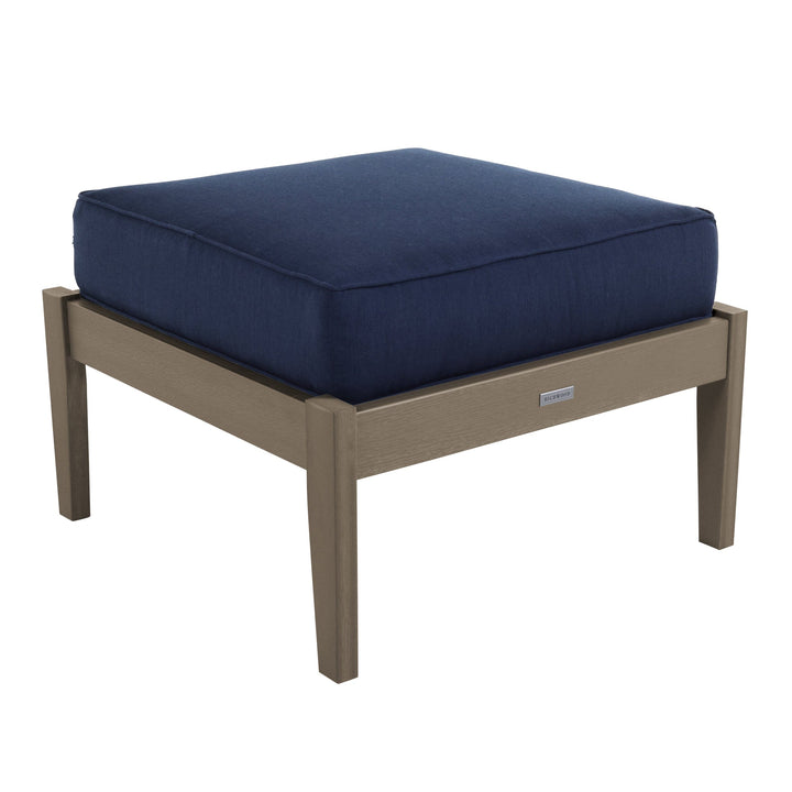 Lehigh Deep Seating Ottoman Deep Seating Highwood USA Spectrum Indigo Woodland Brown