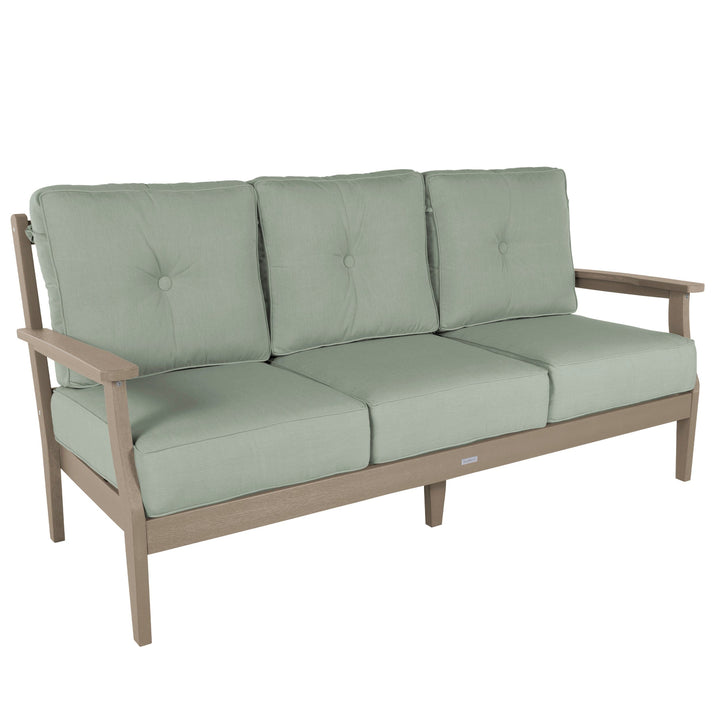 Lehigh Deep Seating Sofa Deep Seating Highwood USA Canvas Seasalt Woodland Brown