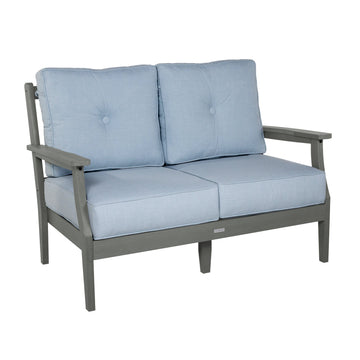 Lehigh Deep Seating Loveseat Deep Seating Highwood USA Bliss Dew Coastal Teak