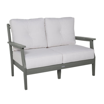 Lehigh Deep Seating Loveseat Deep Seating Highwood USA Bliss Linen Coastal Teak