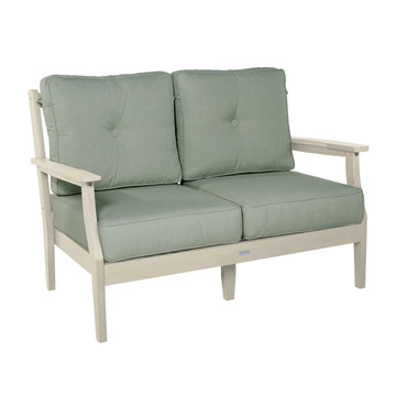 Lehigh Deep Seating Loveseat Deep Seating Highwood USA Canvas Seasalt Whitewash