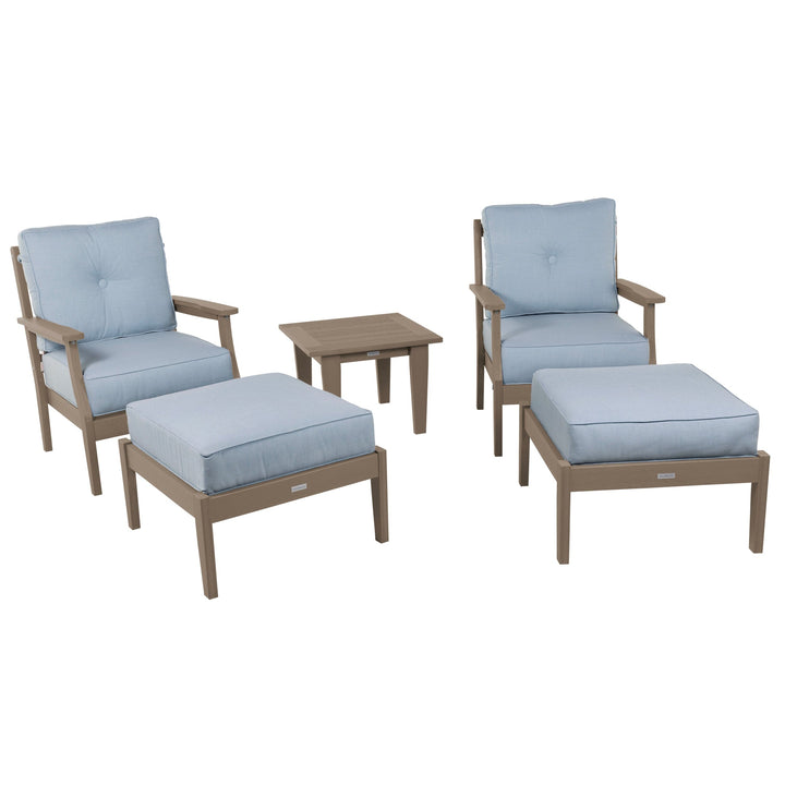 Lehigh Deep Seating 5 Piece Chairs and Ottoman Set Deep Seating Highwood USA