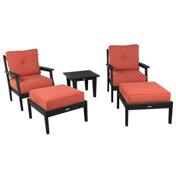 Lehigh Deep Seating 5 Piece Chairs and Ottoman Set Deep Seating Highwood USA