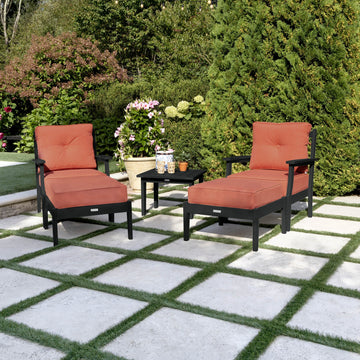 Lehigh Deep Seating 5 Piece Chairs and Ottoman Set Deep Seating Highwood USA